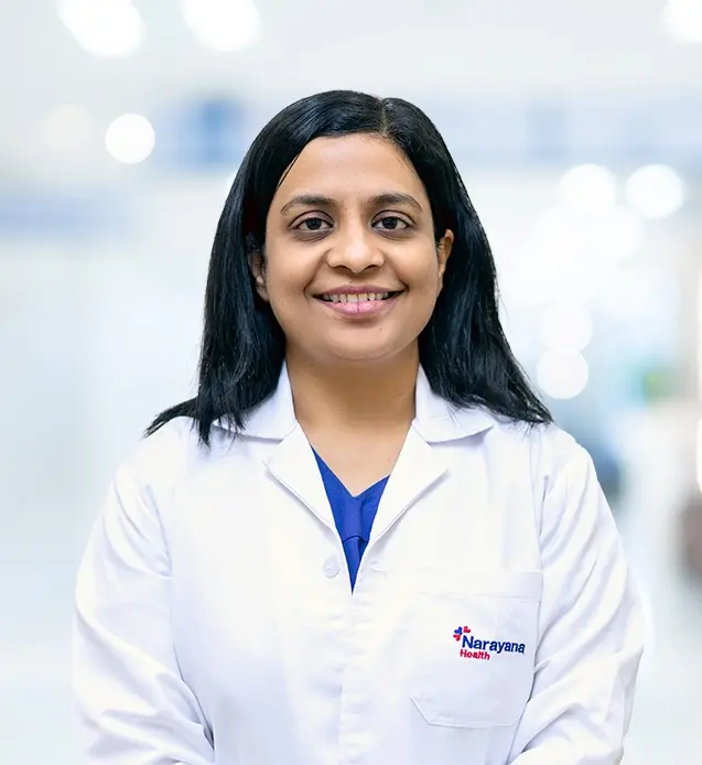 Portrait of Dr. Vijetha J, part of the oncology team